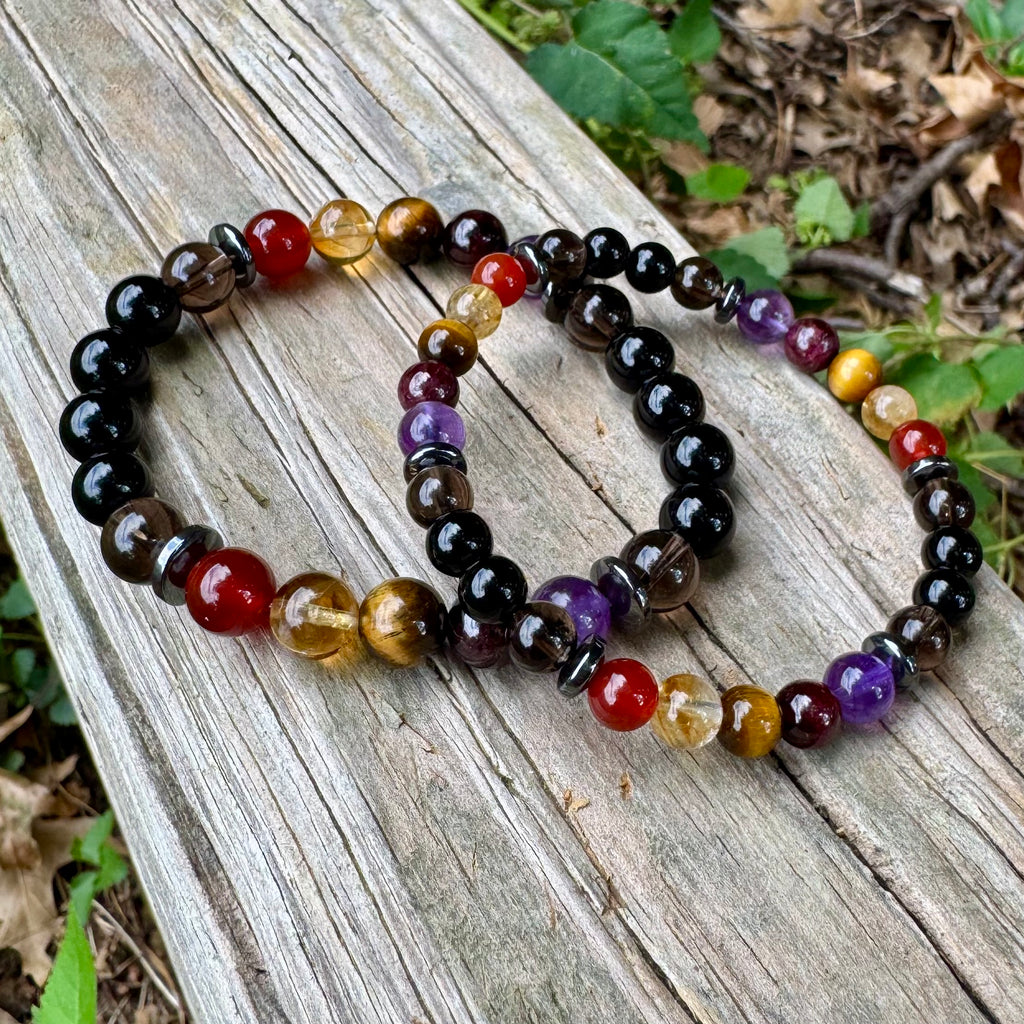 The Passionate Aries • Carnelian, Garnet, Tiger’s Eye & Citrine Zodiac Bracelet