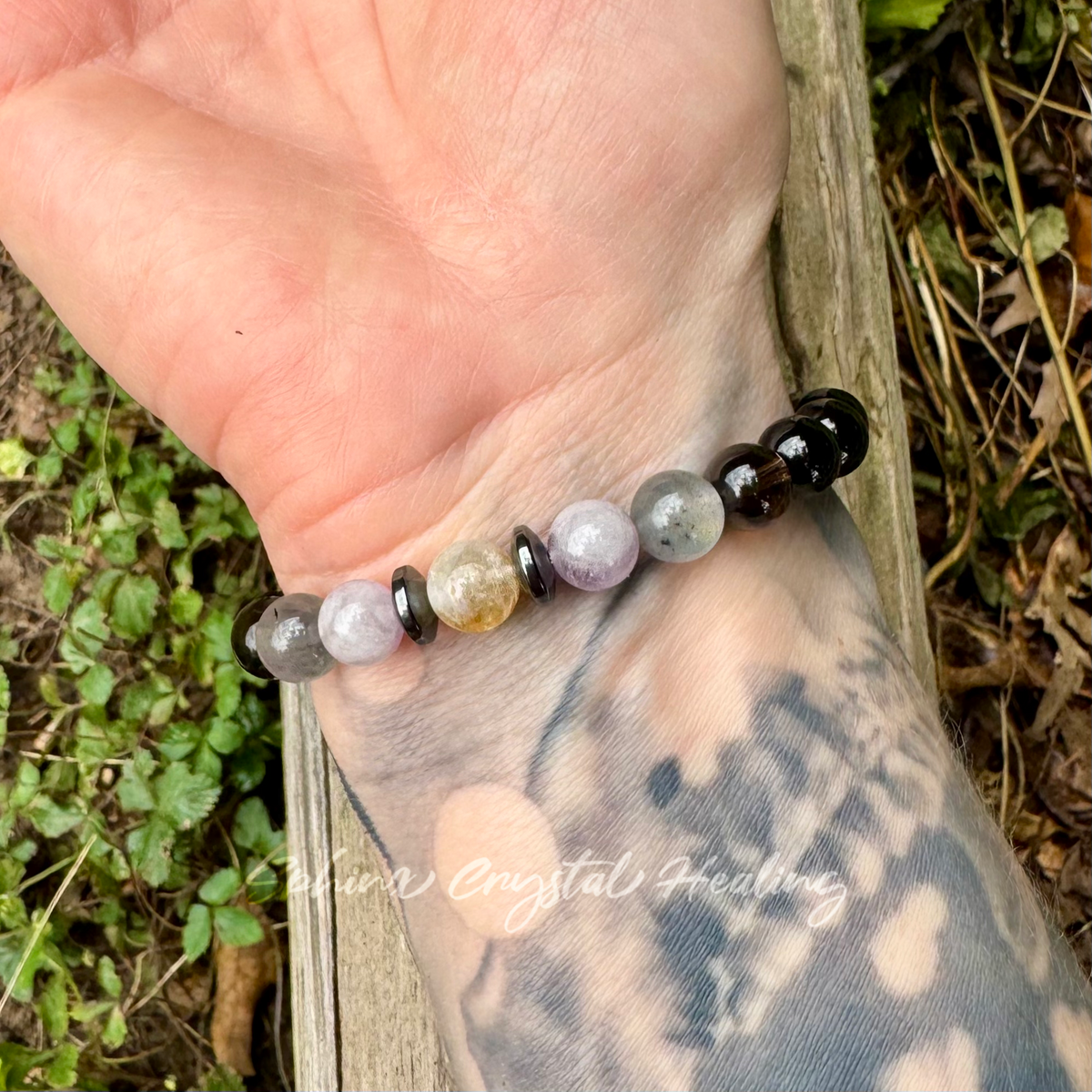 Libra Zodiac Crystal Bracelet • Energy Balance & Harmony • Labradorite, Citrine, Amethyst & Black Tourmaline