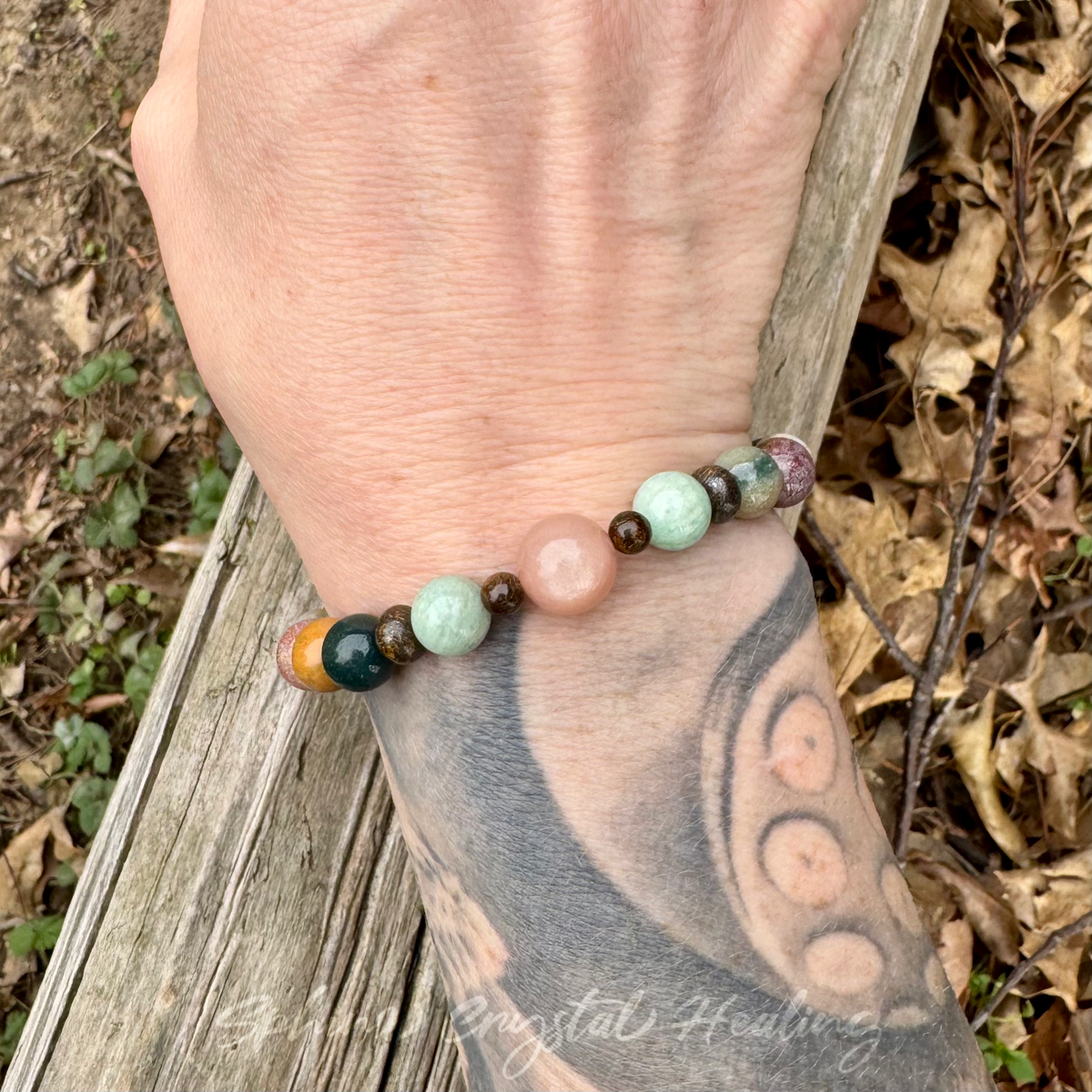 Chasing Butterflies • Amazonite, Peach Moonstone & Ocean Jasper Self Love Bracelet