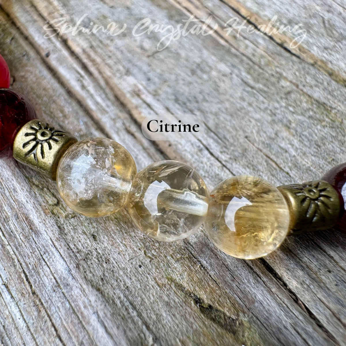 The Heart of Lakshmi • Citrine, Garnet, Jade & Pyrite Prosperity Bracelet