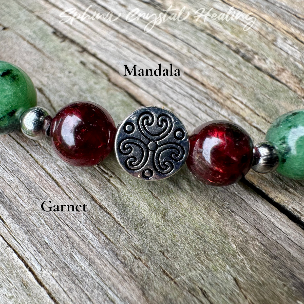 Below My Feet • Ruby Zoisite, Amethyst, Pyrite & Garnet Healing Crystal Bracelet