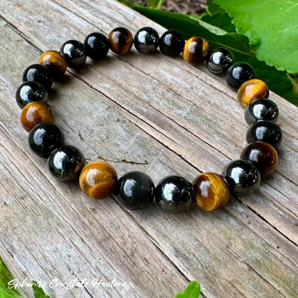 Triple Threat • Black Obsidian, Tiger’s Eye & Hematite Strength & Protection Bracelet