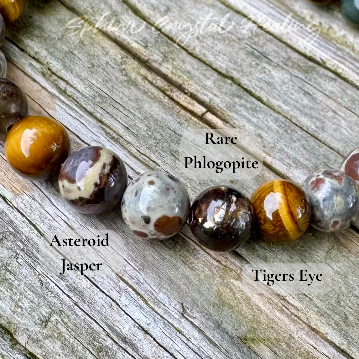 The Bark Skin Totem • Phlogopite, Jasper & Tiger’s Eye Grounding Bracelet