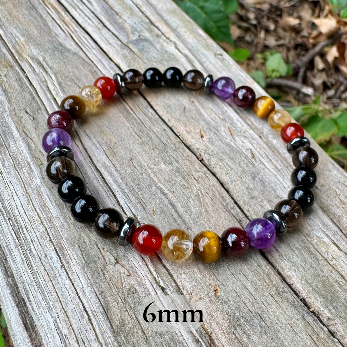 The Passionate Aries • Carnelian, Garnet, Tiger’s Eye & Citrine Zodiac Bracelet