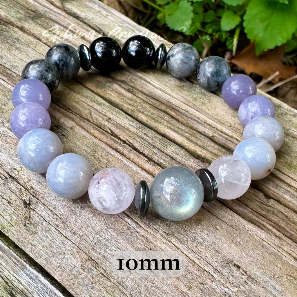 The Empath’s Halo • Labradorite, Amethyst & Black Tourmaline Protection Bracelet