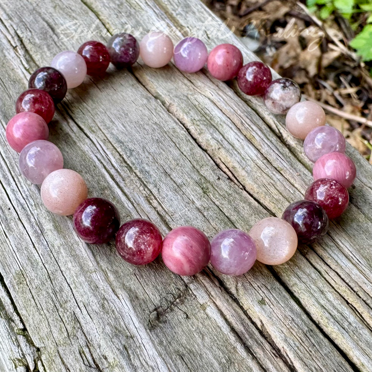 Strawberry Moon • Strawberry Quartz, Rose Quartz & Moonstone Self-Love Bracelet