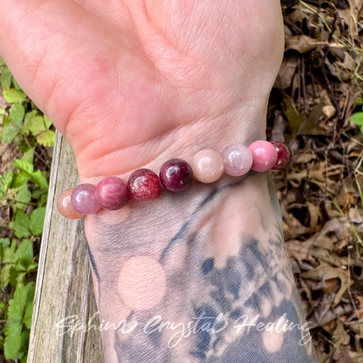 Strawberry Moon • Strawberry Quartz, Rose Quartz & Moonstone Self-Love Bracelet
