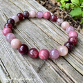 Strawberry Moon • Strawberry Quartz, Rose Quartz & Moonstone Self-Love Bracelet