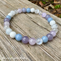Lavender Dreams • Angelite, Lepidolite, Amethyst & Moonstone Calming Bracelet