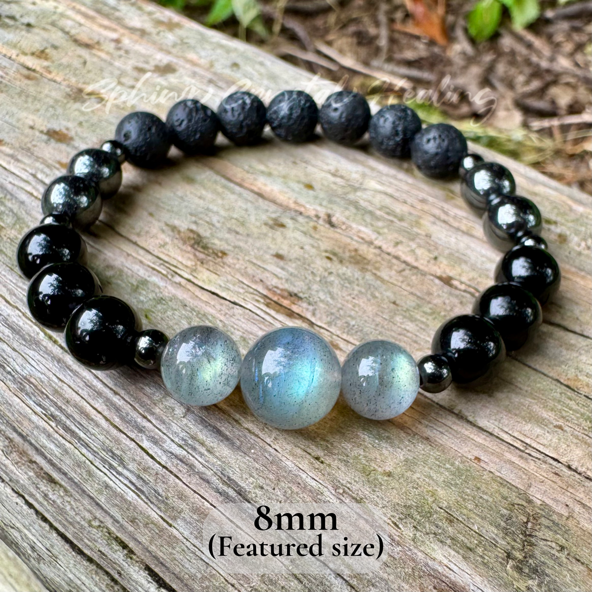 The Empath’s Raincoat • Labradorite, Black Tourmaline & Hematite Protection Bracelet