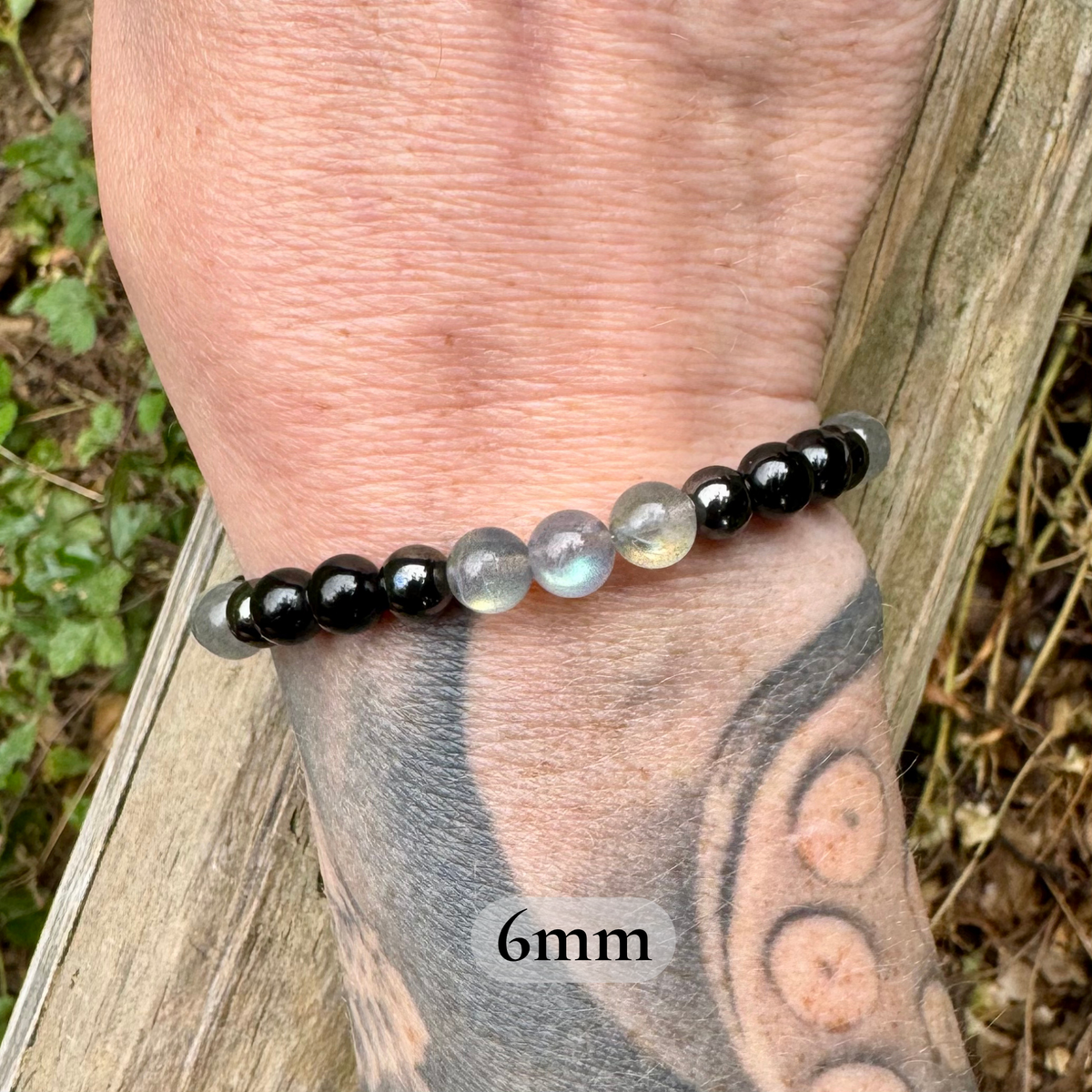 The Empath’s Raincoat • Labradorite, Black Tourmaline & Hematite Protection Bracelet