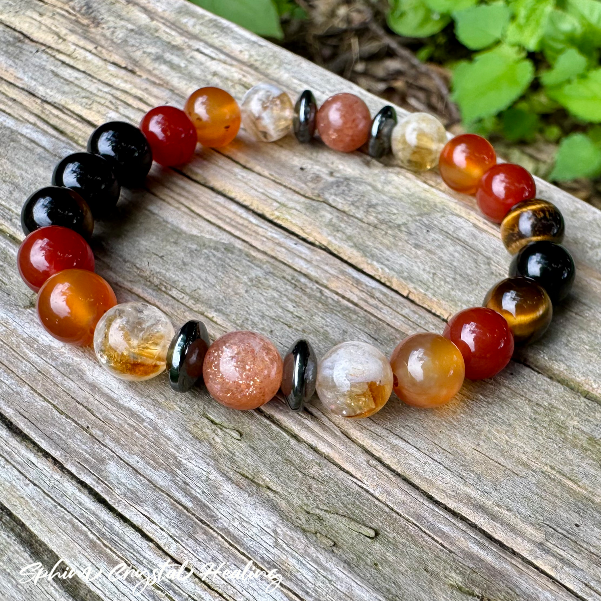 The Fearless Leo • Sunstone, Carnelian, Citrine & Tiger’s Eye Zodiac Bracelet