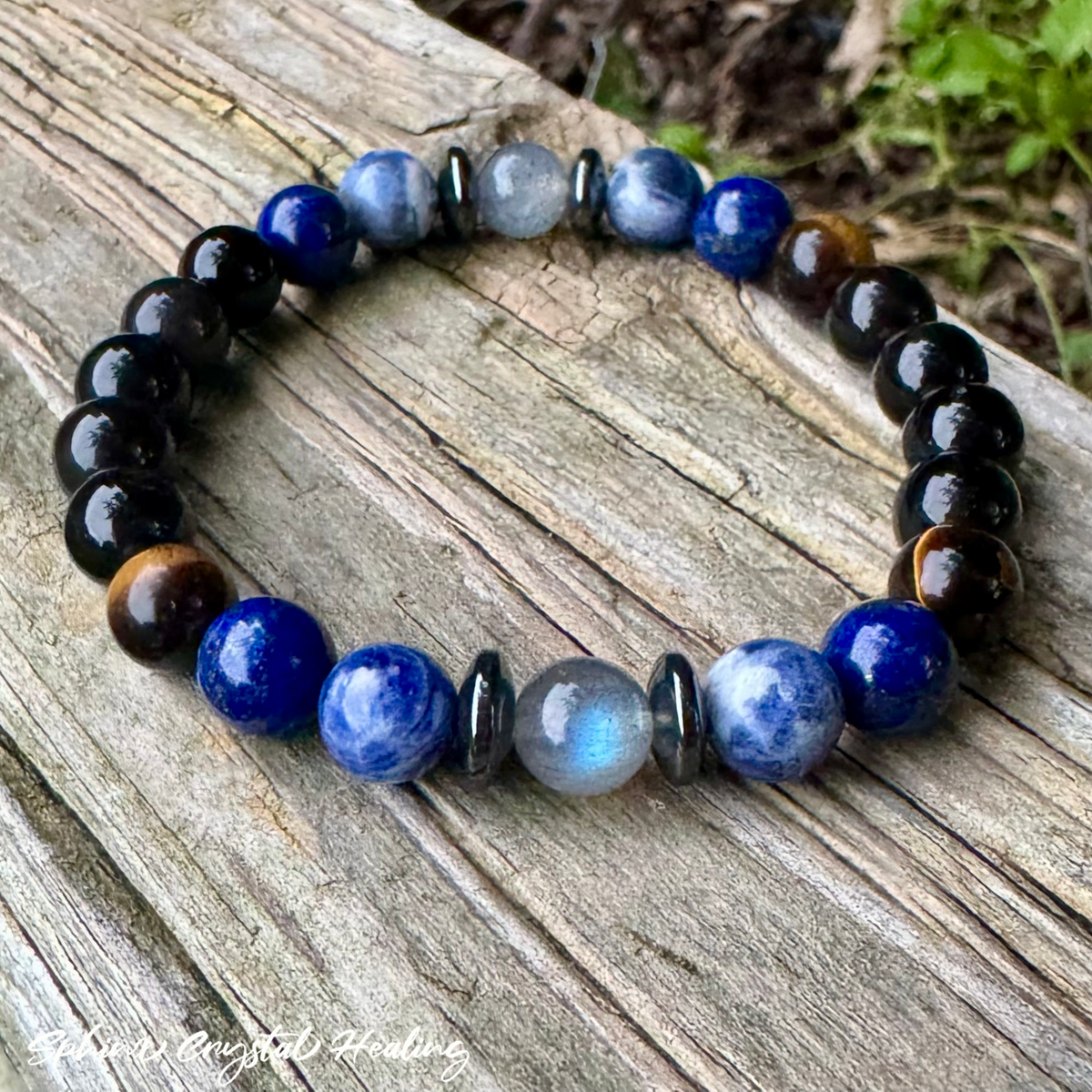 The Optimistic Sagittarius • Labradorite, Lapis & Tiger’s Eye Zodiac Bracelet
