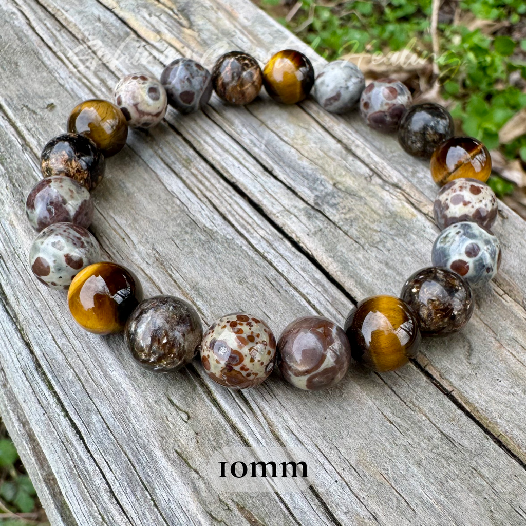 The Bark Skin Totem • Phlogopite, Jasper & Tiger’s Eye Grounding Bracelet