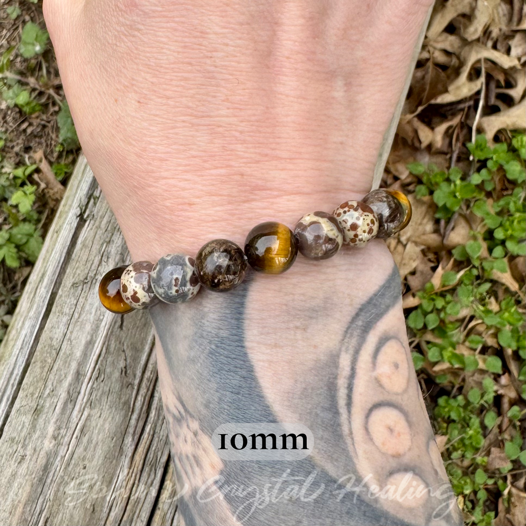 The Bark Skin Totem • Phlogopite, Jasper & Tiger’s Eye Grounding Bracelet