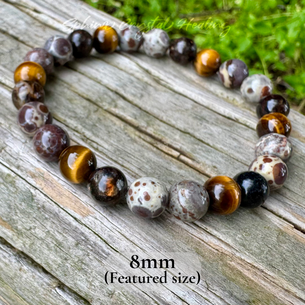 The Bark Skin Totem • Phlogopite, Jasper & Tiger’s Eye Grounding Bracelet