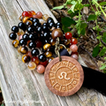 The Fearless Leo • Sunstone, Carnelian, Citrine & Tiger’s Eye Zodiac Mala Necklace