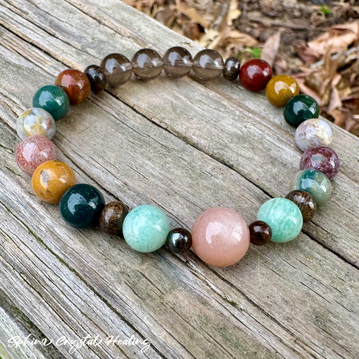 Chasing Butterflies • Amazonite, Peach Moonstone & Ocean Jasper Self Love Bracelet