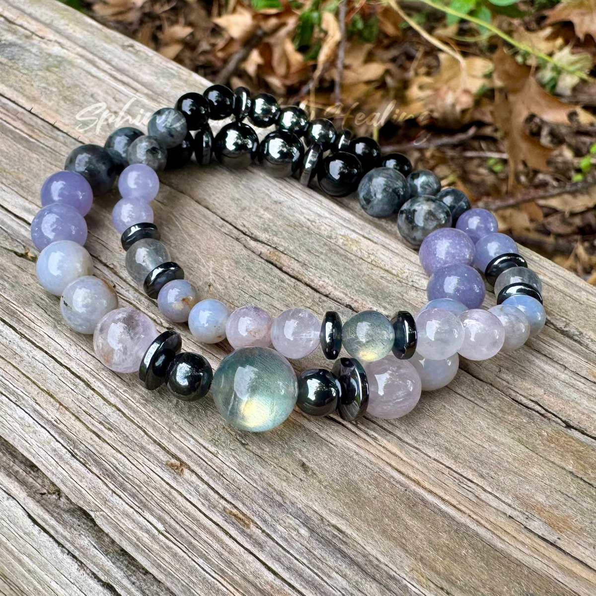 The Empath’s Halo • Labradorite, Amethyst & Black Tourmaline Protection Bracelet