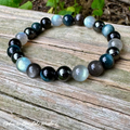 You Are the Universe • Hawk’s Eye, Silver Sheen Obsidian, Labradorite & Hematite Spiritual Bracelet