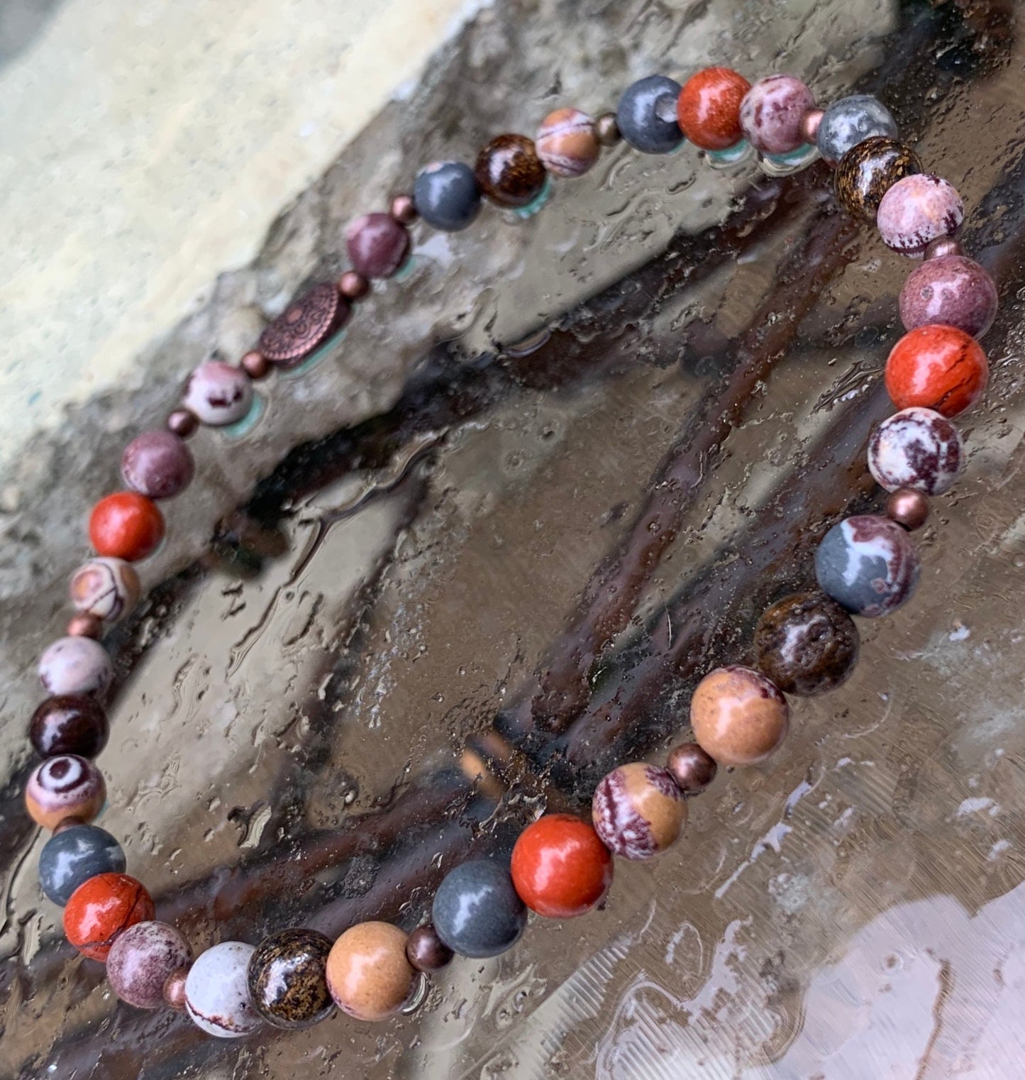 Grounded Connection to Earth " The Earthbind Totem " Enlightenment - Spiritual Growth Healing Grounding - Crystal Therapy Jasper Bracelet