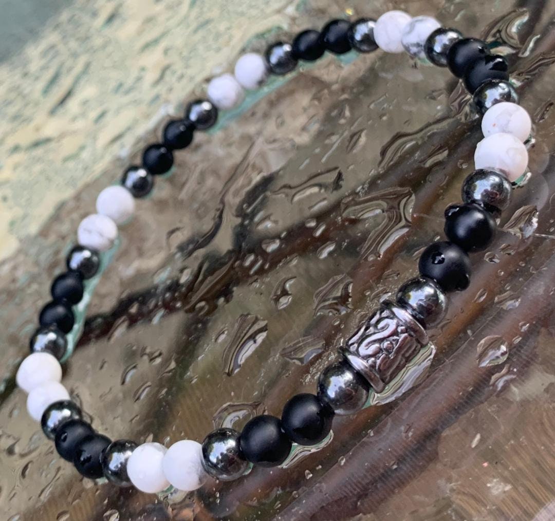 Protection - Strength - Courage - Honor " Murph " Negativity Protector - Military Hero - Real Gemstones - Crystal Healing Bracelet