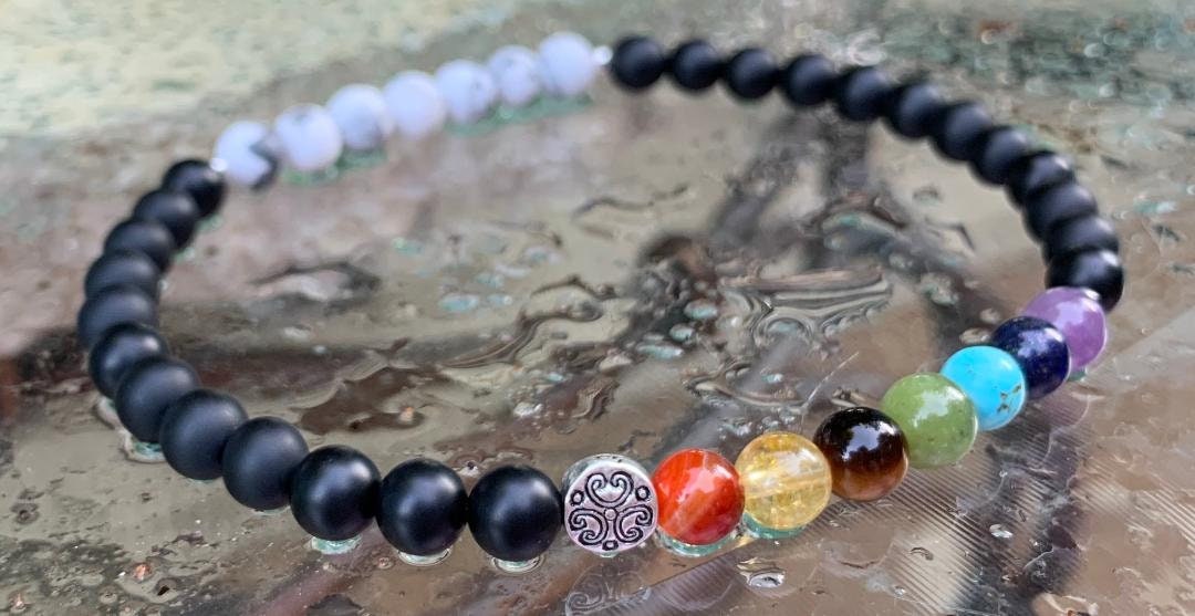 Chakra Balance - Protection Strength - Spiritual Intuition White Howlite - Crystal Therapy Holistic Healing REAL Gemstone Bracelet - Chakras