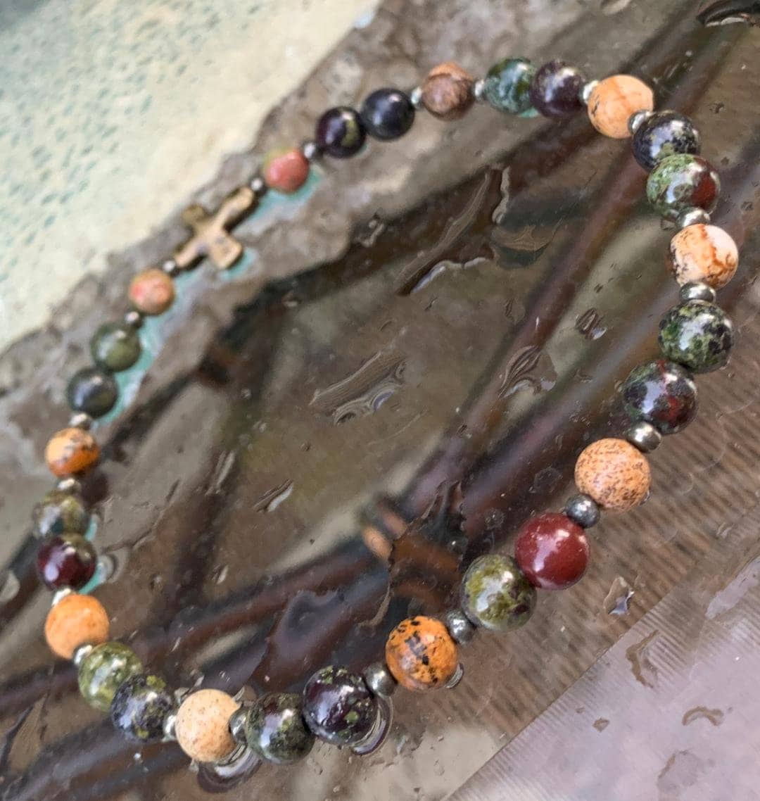 Christian Anklet - Emotional Healing - Grief Loss " He is Risen " Breakup Support - Sadness Crystal Healing Gemstone - Bereavement Bracelet