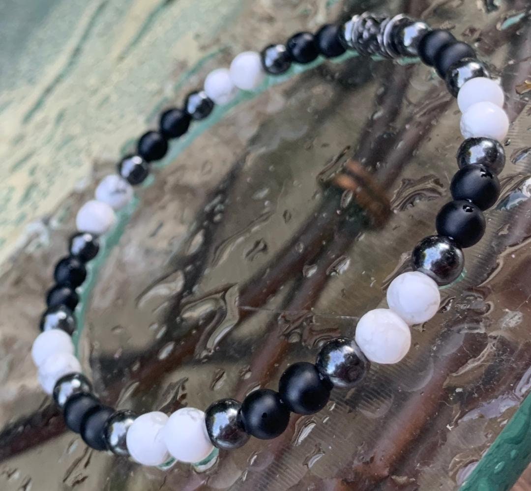 Protection - Strength - Courage - Honor " Murph " Negativity Protector - Military Hero - Real Gemstones - Crystal Healing Bracelet