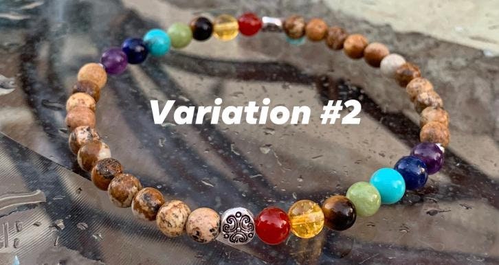 Chakra Balance Anklet - Grounding Picture Jasper - Grounded Connection to Earth - Crystal Healing - REAL Quality Gemstone Ankle Bracelet