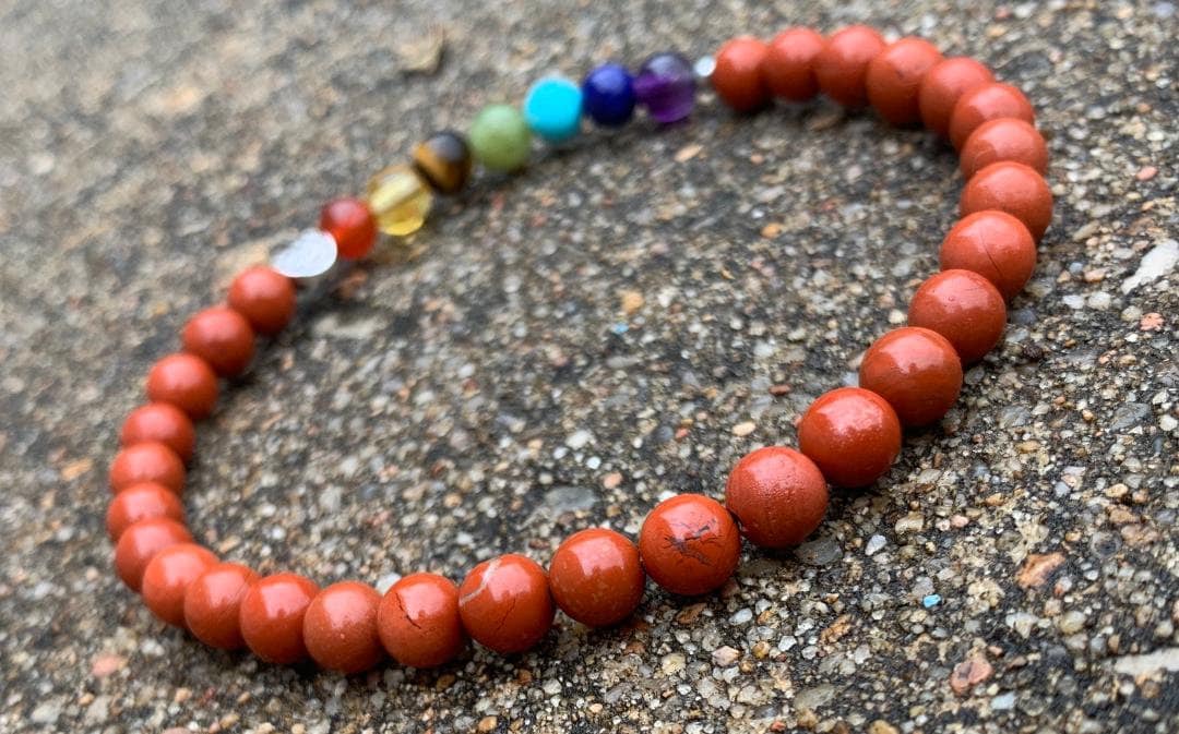 Chakra Balance - AAA High Grade Red Jasper - Strength - Empowerment - Grounding - Real High Quality Crystal Healing Gemstone Anklet