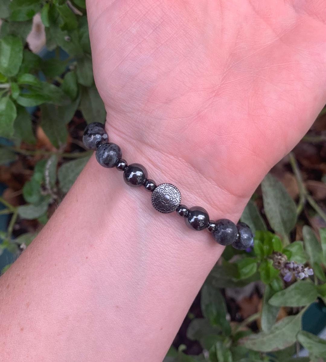 Empath Transformation - Protection " The Anvil " Grief Grounding Spiritual Journey Peace Crystal Healing Bracelet