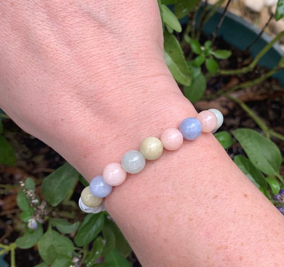Heartbreak Recovery Breakup Emotional Trauma Healing Grief Morganite Moonstone " New Beginnings " Crystal Therapy Holistic Healing Bracelet