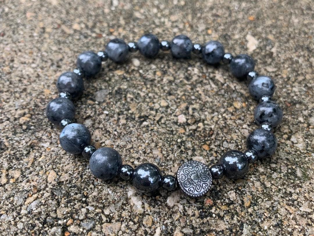Empath Transformation - Protection " The Anvil " Grief Grounding Spiritual Journey Peace Crystal Healing Bracelet