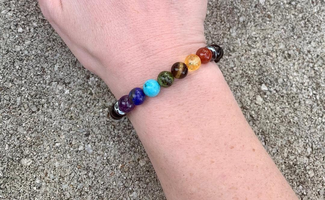 Protect and Cleanse The Auric Field - Balance Chakra Energy  - Black Tourmaline & Hematite - Quality Crystal Healing and Gemstone Bracelet