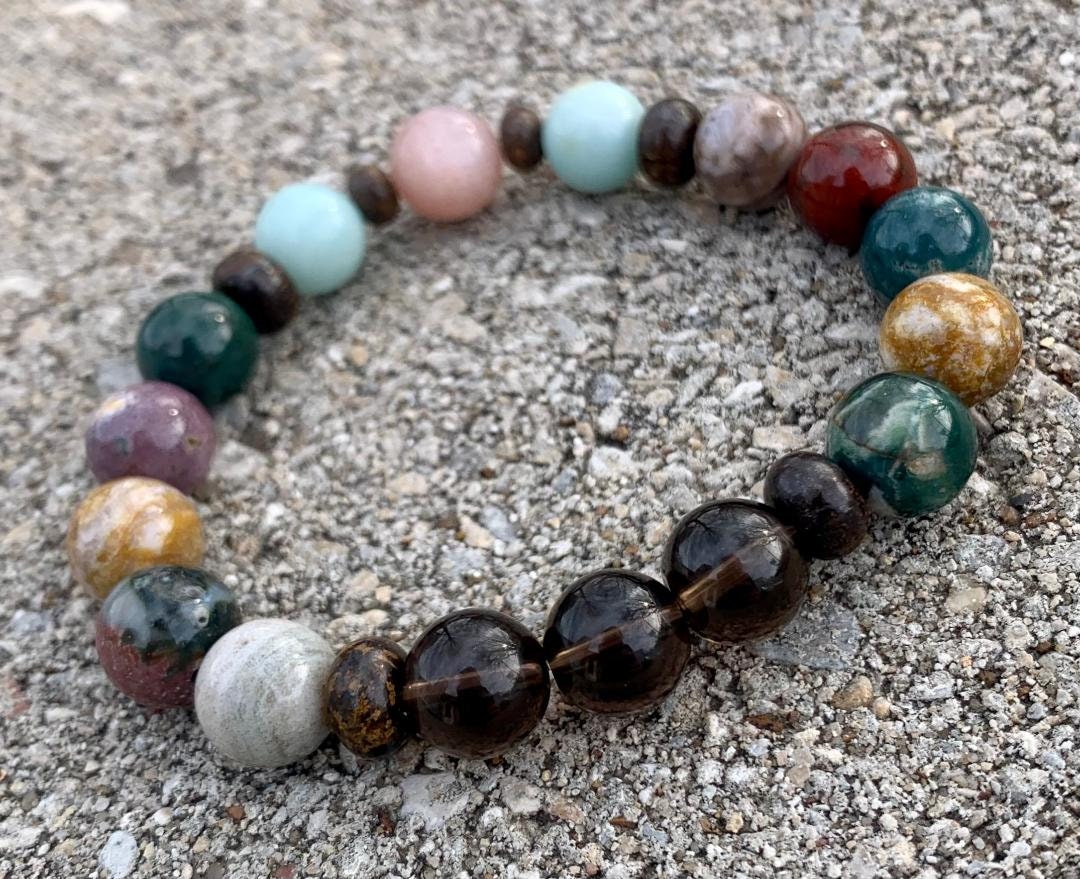 10MM Self love & Confidence - Transformation " The Promise " Positivity - Spiritual Growth - Moonstone - Amazonite - AAA Gemstone Bracelet