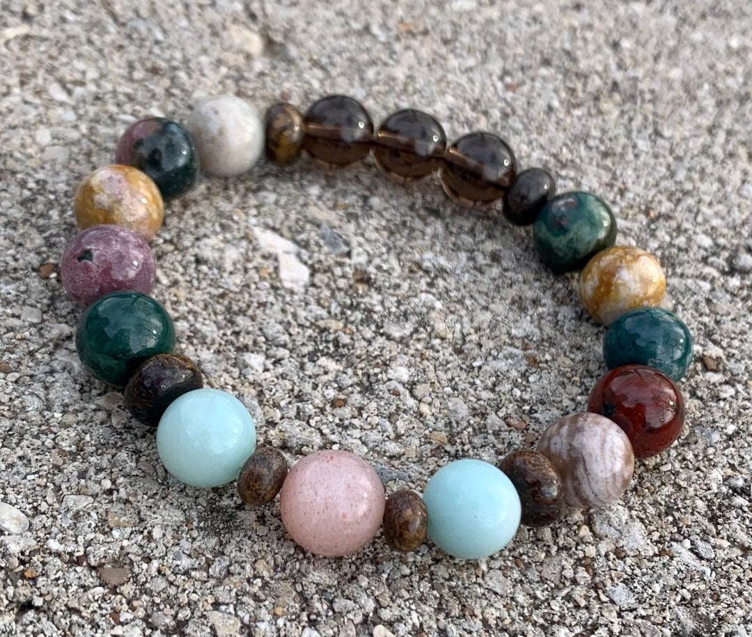 10MM Self love & Confidence - Transformation " The Promise " Positivity - Spiritual Growth - Moonstone - Amazonite - AAA Gemstone Bracelet