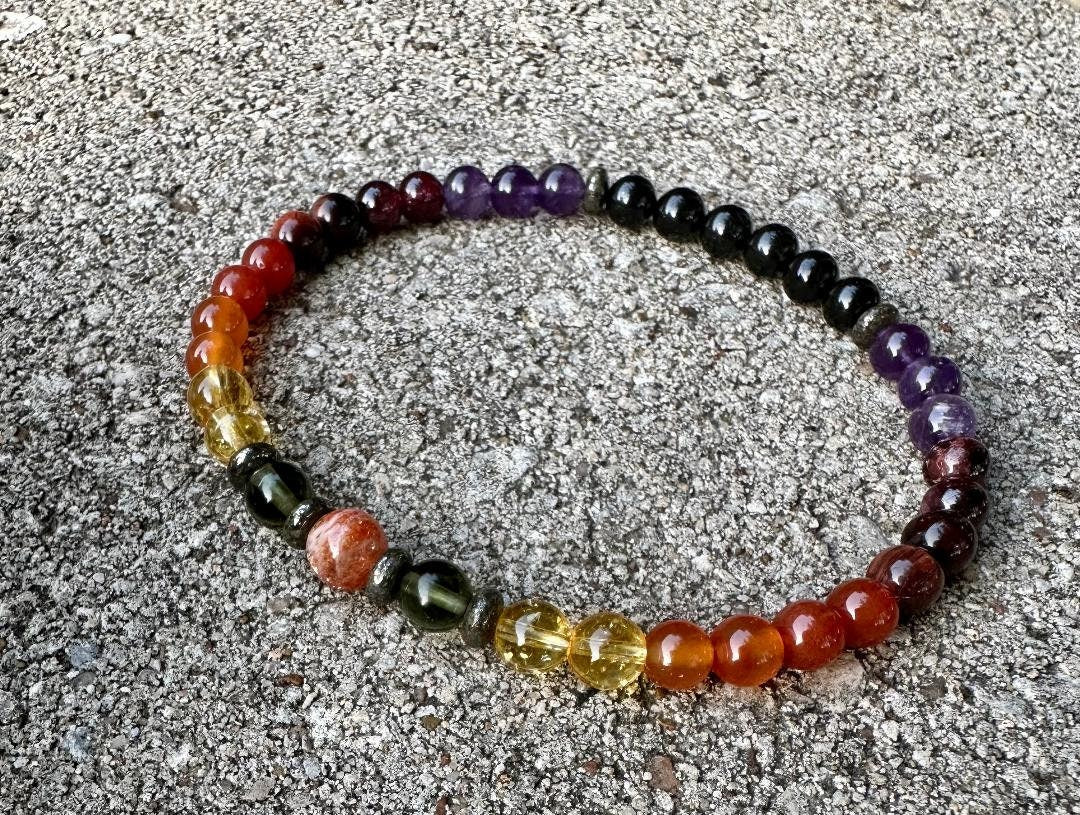 Summer Solstice " Midsummer Flames + " AAA PRECIOUS GRADE Sunstone - Moldavite - Citrine - Carnelian - Garnet - Crystal Gemstone Anklet