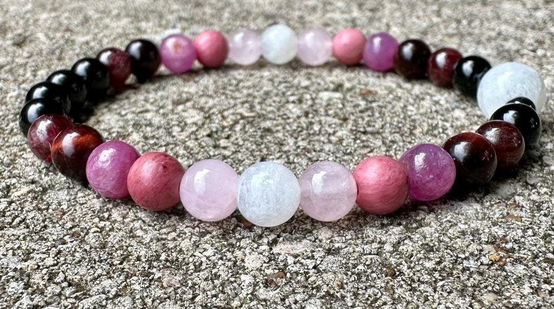6mm Manifest Love - Imperfect Stones - DISCOUNTED Gemstone Bracelet - Self love - Spiritual Intimacy - REAL Ruby - Crystal Healing Stones