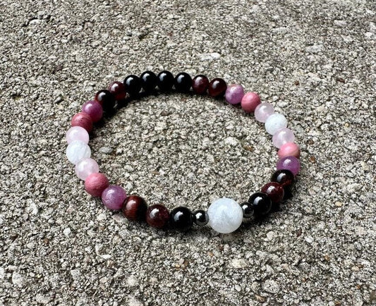 6mm Manifest Love - Imperfect Stones - DISCOUNTED Gemstone Bracelet - Self love - Spiritual Intimacy - REAL Ruby - Crystal Healing Stones