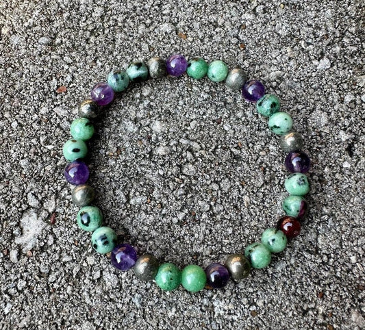 6mm Emotional Healing - IMPERFECT Stones - Grief Anger - Forgiveness " The Purge to Freedom " DISCOUNTED Crystal Healing Gemstone Bracelet