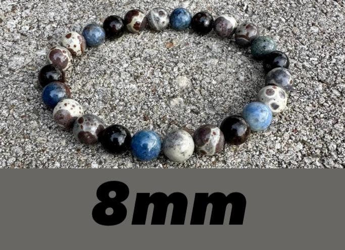 Intuition - Gifted Abilities - Insight " The Spirit Walkers Totem " AAA Dumortierite - Phlogopite - Real Crystal Healing Gemstone Bracelet