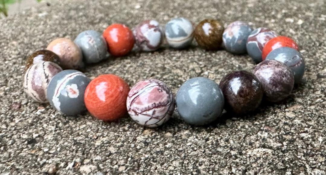 10MM Grounding Bracelet - IMPERFECT STONES " The Earthbind Totem " Protection - Grounded Energy - DISCOUNTED - Real Gemstone Bracelet