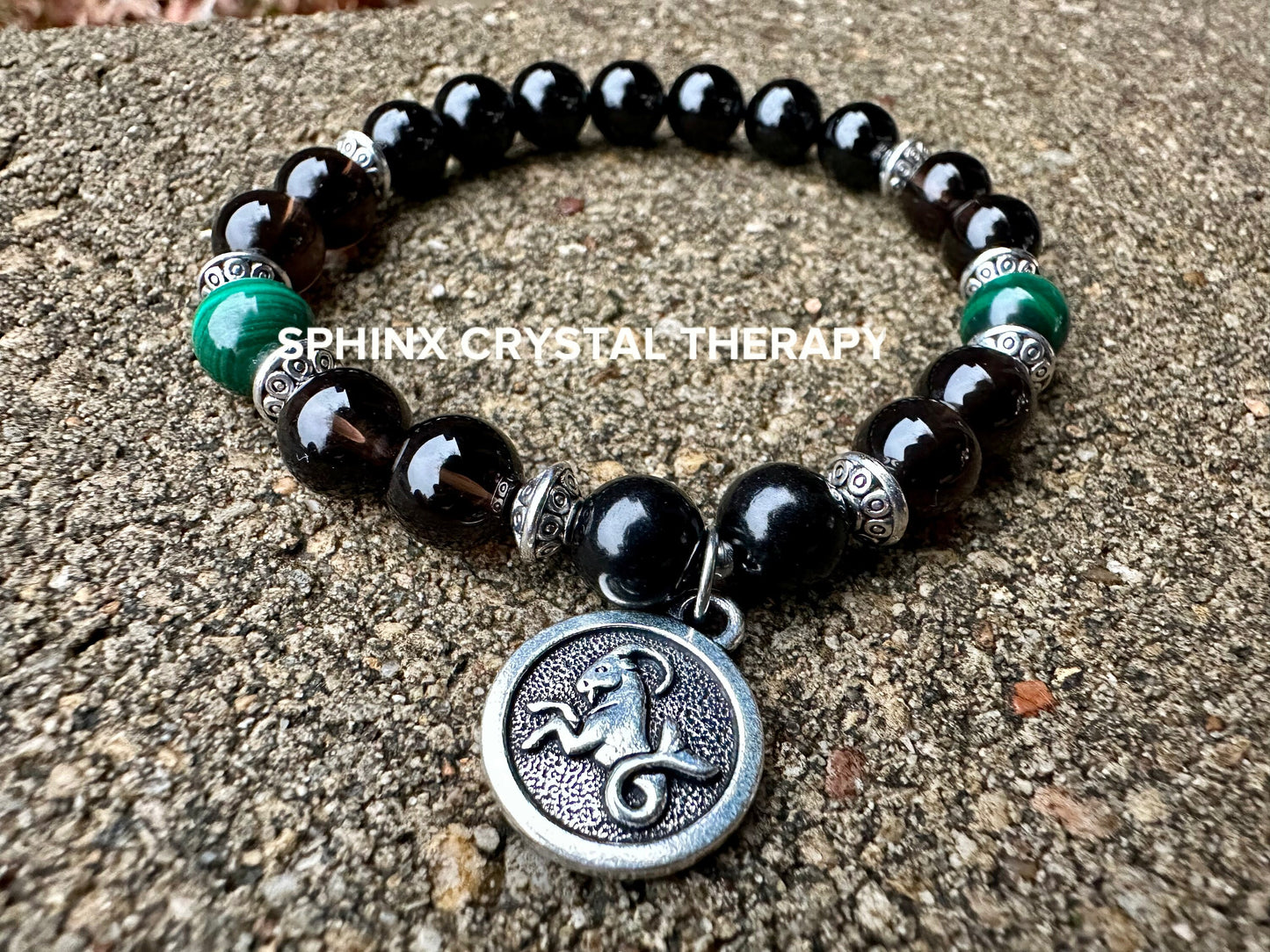 Capricorn Energy - Zodiac Horoscope Bracelet " The Ambitious Capricorn " December January Birthday - Crystal Healing Gemstone Bracelet
