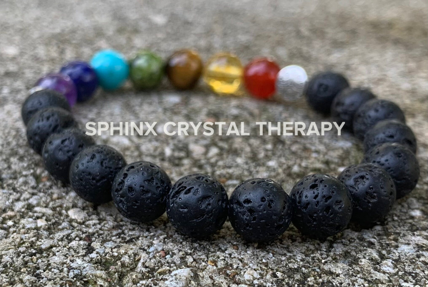 Chakra Balance - Protection - Volcano Rock - Lava Bead Diffuser - Aura Clearing - Cleanse Chakras - Crystal Healing REAL Gemstone Bracelet