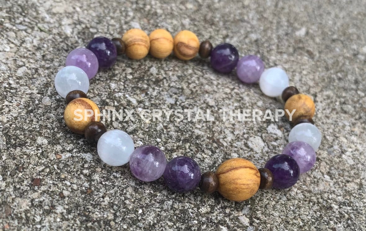Intuition - Empath Abilities " The Light Worker " Divine Healer - Earth Angel - White Witch - Crystal Healing Palo Santo Selenite Bracelet