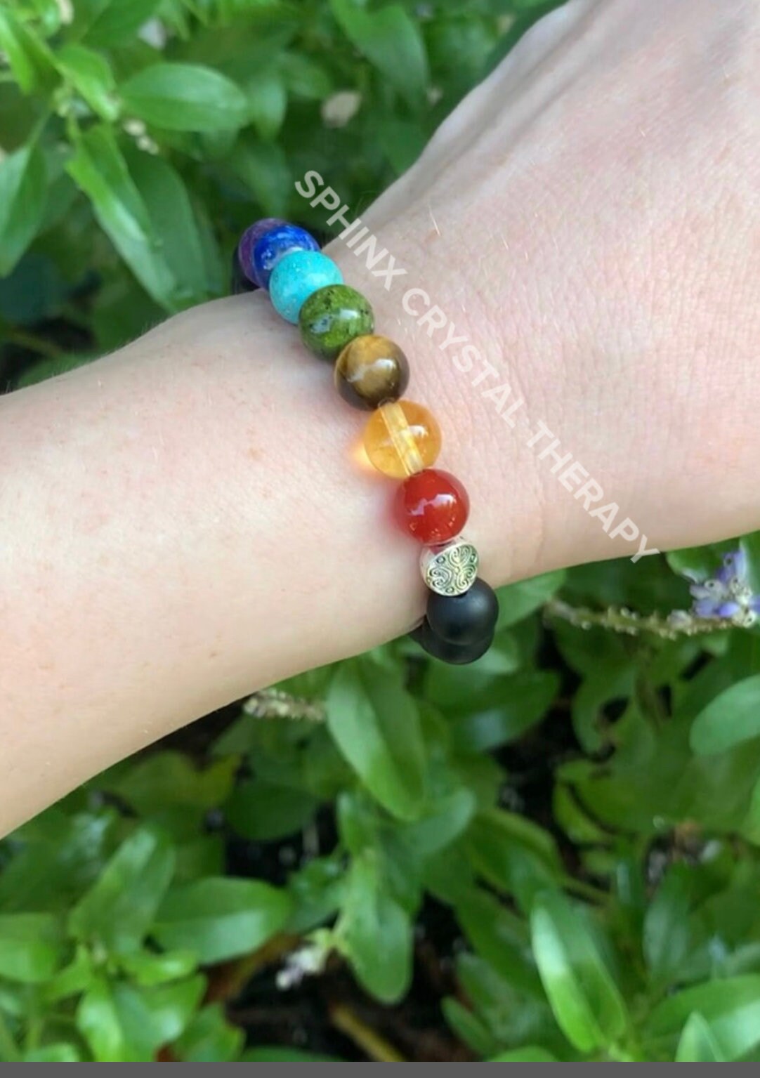 Chakra Balance - Negativity Protection - Negative Energy - Black Onyx - Aura Shield - REAL Crystal Gemstone Bracelet - Emotional Healing