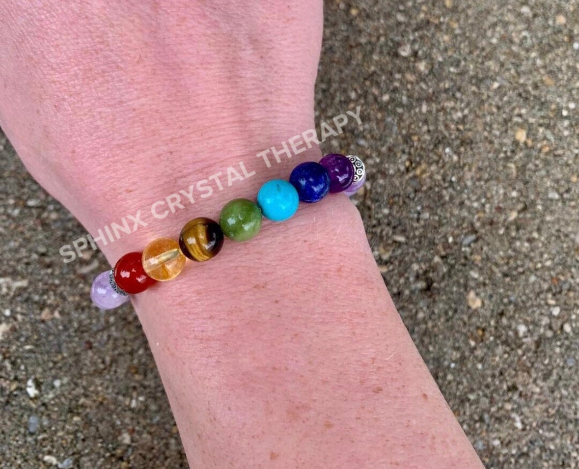 Chakra Balance - AAA High Grade Lavender Amethyst - Aura Cleansing - Intuition and Spiritual Growth - Crystal Healing Gemstone Bracelet