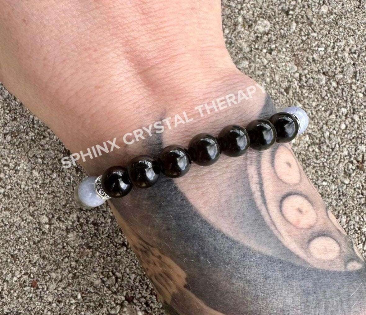 Pisces Energy - Zodiac Horoscope "The Compassionate Pisces" February March Birthday - Quality Gemstones - Crystal Healing Astrology Bracelet