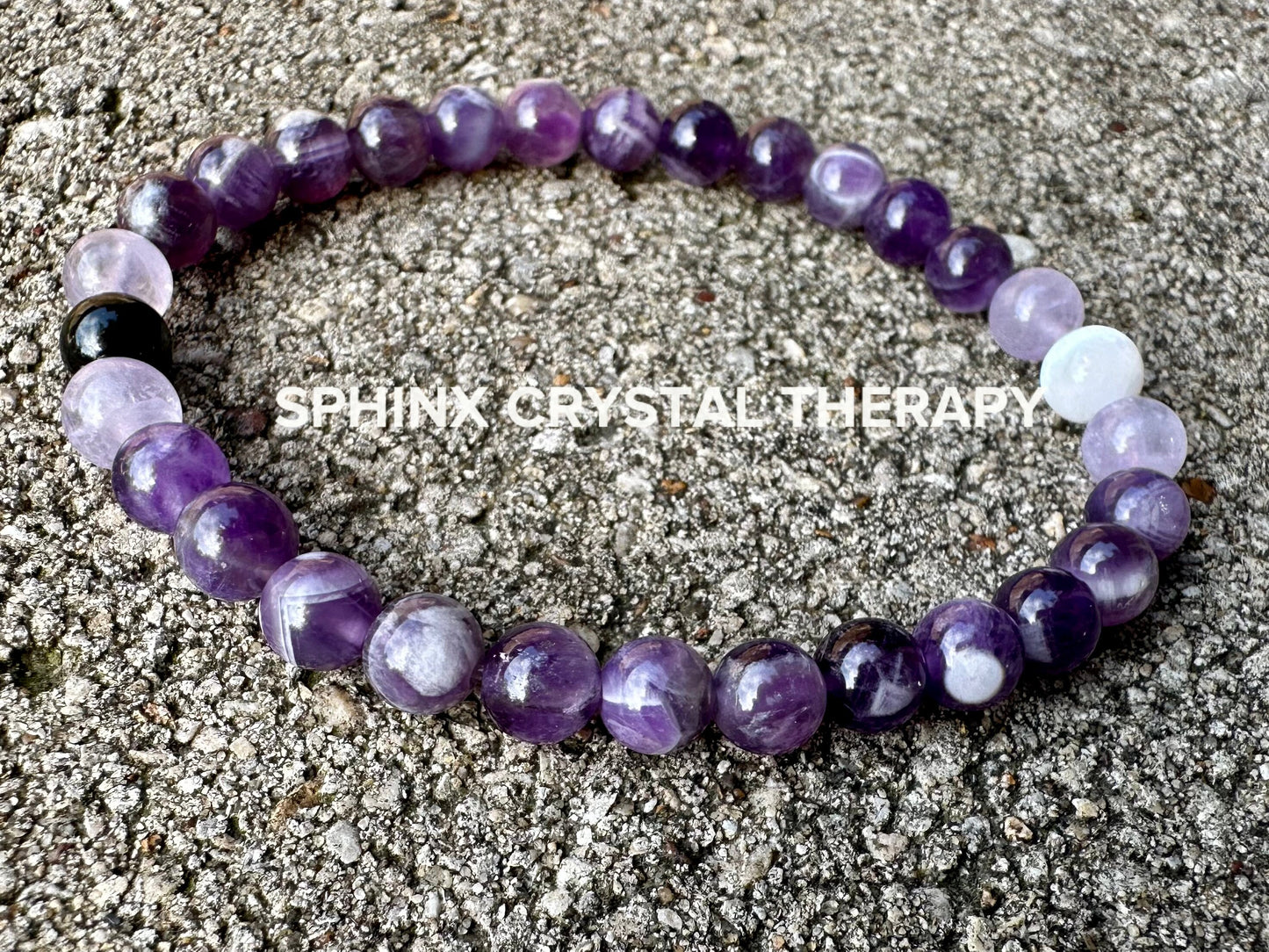 Clearing Negativity Purify Light Shield Protection " Aura Cleansing " Amethyst Crystal Healing Gemstone Bracelet